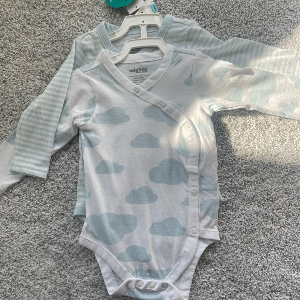 Long sleeve onesies, new with tags, 6 months